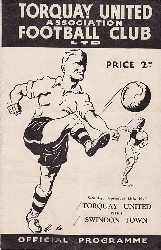 <b>Saturday, September 13, 1947</b><br />vs. Torquay United (Away)